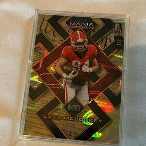 Ladd McConkey 1/2 Trading Card. Holo. “We the People” Wild Card, MINT